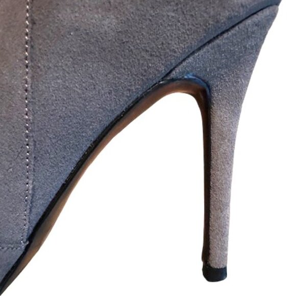 Charles David Grey Suede Microstretch Over-the-Knee Stiletto Boots - Size 8.5 - Picture 4 of 6